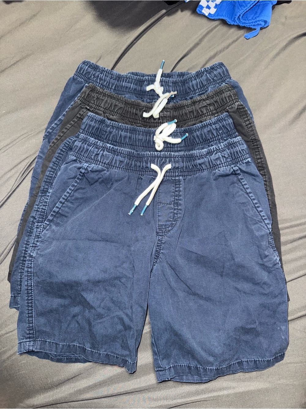 Cat & Jack Boys Drawstring Hybrid Shorts in Navy and Black